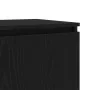 Mueble de TV con luces LED, negro y roble, 140x40x35.5 cm, de madera de , Muebles TV - Ref: Foro24-862563, Precio: 109,99 €, ...