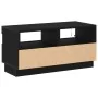 Mueble de TV con luces LED en roble negro, 80x35x40 cm, de madera de , Muebles TV - Ref: Foro24-862566, Precio: 72,47 €, Desc...