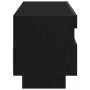 Mueble de TV con luces LED en roble negro, 80x35x40 cm, de madera de , Muebles TV - Ref: Foro24-862566, Precio: 72,47 €, Desc...