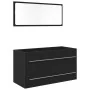 Mueble de lavabo con espejo de roble negro 90x45x1,5 cm de madera elaborada | Foro24.es | Tu tienda online para hogar, jardín y más Foro24.es