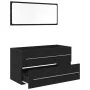 Mueble de lavabo con espejo de roble negro 90x45x1,5 cm de madera elaborada | Foro24.es | Tu tienda online para hogar, jardín y más Foro24.es