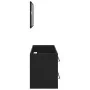 Mueble de lavabo con espejo de roble negro 90x45x1,5 cm de madera elaborada | Foro24.es | Tu tienda online para hogar, jardín y más Foro24.es