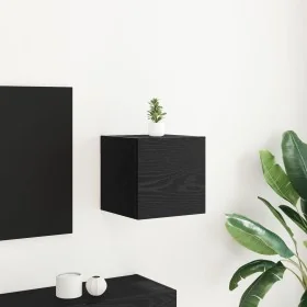 Mueble de TV Montado en la Pared en Roble Negro