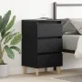 Gabinete de Noche con Pierna de Madera Roble Negro 40x35x69 cm | Foro24.es | Tu tienda online para hogar, jardín y más Foro24.es
