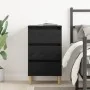 Gabinete de Noche con Pierna de Madera Roble Negro 40x35x69 cm | Foro24.es | Tu tienda online para hogar, jardín y más Foro24.es