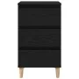 Gabinete de Noche con Pierna de Madera Roble Negro 40x35x69 cm | Foro24.es | Tu tienda online para hogar, jardín y más Foro24.es