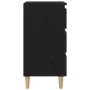 Gabinete de Noche con Pierna de Madera Roble Negro 40x35x69 cm | Foro24.es | Tu tienda online para hogar, jardín y más Foro24.es