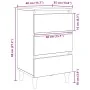 Gabinete de Noche con Pierna de Madera Roble Negro 40x35x69 cm | Foro24.es | Tu tienda online para hogar, jardín y más Foro24.es