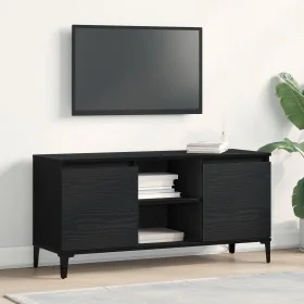 Mueble de TV Negro Roble 102x35x50 cm Madera de
