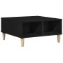 Mesa de Café en Negro y Roble, 60x60x30 cm, de Madera de Ingeniería | Foro24.es | Tu tienda online para hogar, jardín y más Foro24.es