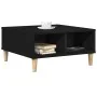 Mesa de Café en Negro y Roble, 60x60x30 cm, de Madera de Ingeniería | Foro24.es | Tu tienda online para hogar, jardín y más Foro24.es