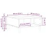 Mesa de Café en Negro y Roble, 60x60x30 cm, de Madera de Ingeniería | Foro24.es | Tu tienda online para hogar, jardín y más Foro24.es