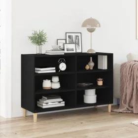 Aparador Negro Roble 103,5x35x70 cm en Madera