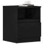 Mesa de Noche Negra Roble 40x40x50 cm Madera | Foro24.es | Tu tienda online para hogar, jardín y más Foro24.es