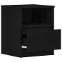 Mesa de Noche Negra Roble 40x40x50 cm Madera | Foro24.es | Tu tienda online para hogar, jardín y más Foro24.es