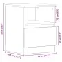 Mesa de Noche Negra Roble 40x40x50 cm Madera | Foro24.es | Tu tienda online para hogar, jardín y más Foro24.es