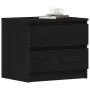 Mesita de noche Negro Roble 50x40x43,5 cm Madera de , Mesitas de noche - Ref: Foro24-862611, Precio: 61,71 €, Descuento: -5%%