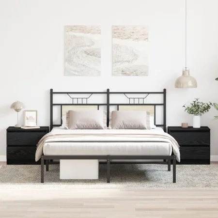Gabinete de Noche Set de 2 Roble negro Madera engineered Mediano | Foro24.es | Tu tienda online para hogar, jardín y más Foro24.es
