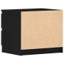 Mesita de noche Negro Roble 50x40x43,5 cm Madera de , Mesitas de noche - Ref: Foro24-862611, Precio: 61,71 €, Descuento: -5%%