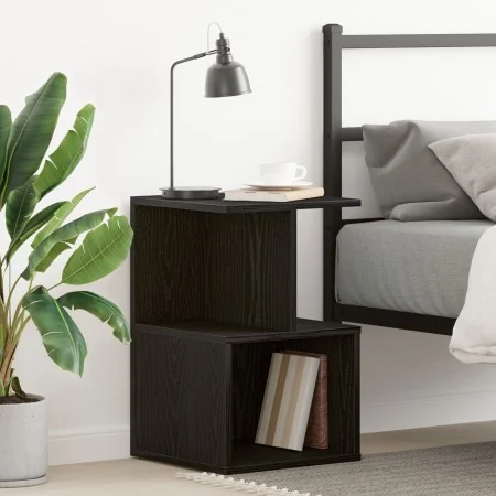 Mesita de Noche Negra de Roble 35x35x55 cm de Madera | Foro24.es | Tu tienda online para hogar, jardín y más Foro24.es