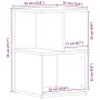 Mesitas de noche 2 pcs Negro Roble 35x35x55 cm Madera Compuesta de , Mesitas de noche - Ref: Foro24-862618, Precio: 69,01 €, ...