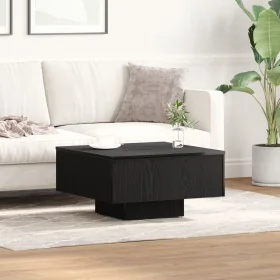 Mesa de café negra de roble 60x60x31,5 cm de madera ingenierizada de , Mesas de centro - Ref: Foro24-862626, Precio: 53,22 €,...