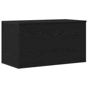 Cajón de almacenamiento Negro Roble 84x42x46 cm Madera de , Baúles de almacenamiento - Ref: Foro24-862633, Precio: 78,17 €, D...