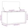 Cajón de almacenamiento Negro Roble 84x42x46 cm Madera von , Aufbewahrungskisten - Ref: Foro24-862633, Preis: 78,17 €, Rabatt...