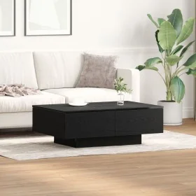 Mesa de café Negra de Roble 90x60x31 cm de Madera de , Mesas de centro - Ref: Foro24-862634, Precio: 121,92 €, Descuento: -5%%