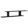 Estante de TV de pared de madera de roble negra 125x18x23 cm, hecho de madera de calidad von , Regale und Regale - Ref: Foro2...