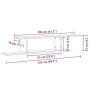 Estante de TV de pared de madera de roble negra 125x18x23 cm, hecho de madera de calidad von , Regale und Regale - Ref: Foro2...