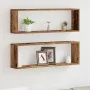 Estantes de pared 2 pcs Madera reciclada 80x15x26 cm by , Shelves and shelves - Ref: Foro24-862639, Price: 35,36 €, Discount:...