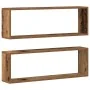 Estantes de pared 2 pcs Madera reciclada 80x15x26 cm by , Shelves and shelves - Ref: Foro24-862639, Price: 35,36 €, Discount:...
