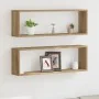 Estanterías de pared 2 piezas Roble Artisan 80x15x26 cm Madera von , Regale und Regale - Ref: Foro24-862641, Preis: 35,36 €, ...