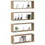 Estante de pared Set de 4 Roble artesanal Madera 80 x 15 x 26 cm by , Shelves and shelves - Ref: Foro24-862642, Price: 53,98 ...