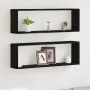 Estanterías de pared - Juego de 2, Roble negro, 80x15x26 cm, Hecho de madera elaborada von , Regale und Regale - Ref: Foro24-...