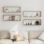 Estante de pared Set de 4 Roble artesanal Madera 80 x 15 x 26 cm by , Shelves and shelves - Ref: Foro24-862642, Price: 53,98 ...