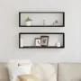 Estanterías de pared - Juego de 2, Roble negro, 80x15x26 cm, Hecho de madera elaborada von , Regale und Regale - Ref: Foro24-...