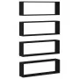 Estantes de pared 4 pcs Negro Roble 80x15x26 cm Madera hecha von , Regale und Regale - Ref: Foro24-862644, Preis: 56,88 €, Ra...