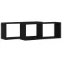 Estanterías de pared 2 paquetes Roble negro 60x15x23 cm Hechas de madera contrachapada by , Shelves and shelves - Ref: Foro24...