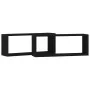 Estanterías de pared 2 paquetes Roble negro 60x15x23 cm Hechas de madera contrachapada by , Shelves and shelves - Ref: Foro24...