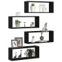 Conjunto de estanterías de 4 - Roble negro - 60x15x23 cm - Hechas de madera engineered von , Regale und Regale - Ref: Foro24-...