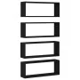 Conjunto de estanterías de 4 - Roble negro - 60x15x23 cm - Hechas de madera engineered von , Regale und Regale - Ref: Foro24-...