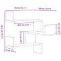 Estante de esquina Negro Roble 40x40x49.5 cm Madera elaborada | Foro24.es | Tu tienda online para hogar, jardín y más Foro24.es