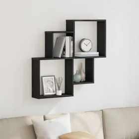 Armario de pared Negro Roble 80x15x78,5 cm Madera de ingeniería by , Shelves and shelves - Ref: Foro24-862654, Price: 39,65 €...