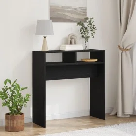 Mesa Consola Roble Negro - 78x30x80 cm - Hecha de