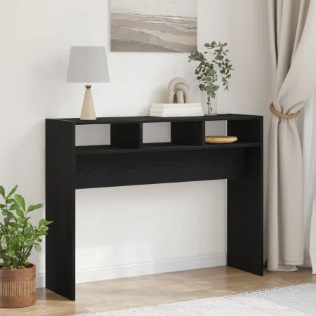 Mesa Consola Negra de Roble 105x30x80 cm de Madera Ingenierizada | Foro24.es | Tu tienda online para hogar, jardín y más Foro24.es
