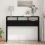Mesa Consola Negra de Roble 105x30x80 cm de Madera Ingenierizada | Foro24.es | Tu tienda online para hogar, jardín y más Foro24.es