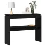 Mesa Consola Negra de Roble 80x30x102 cm de Madera Compensada by , Side tables - Ref: Foro24-862662, Price: 57,32 €, Discount...