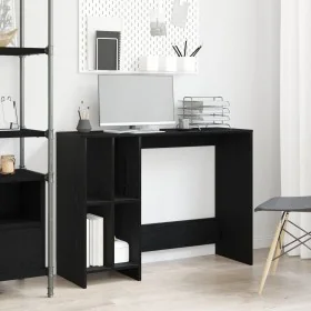 Escritorio Negro Roble 102,5x35x75 cm Madera